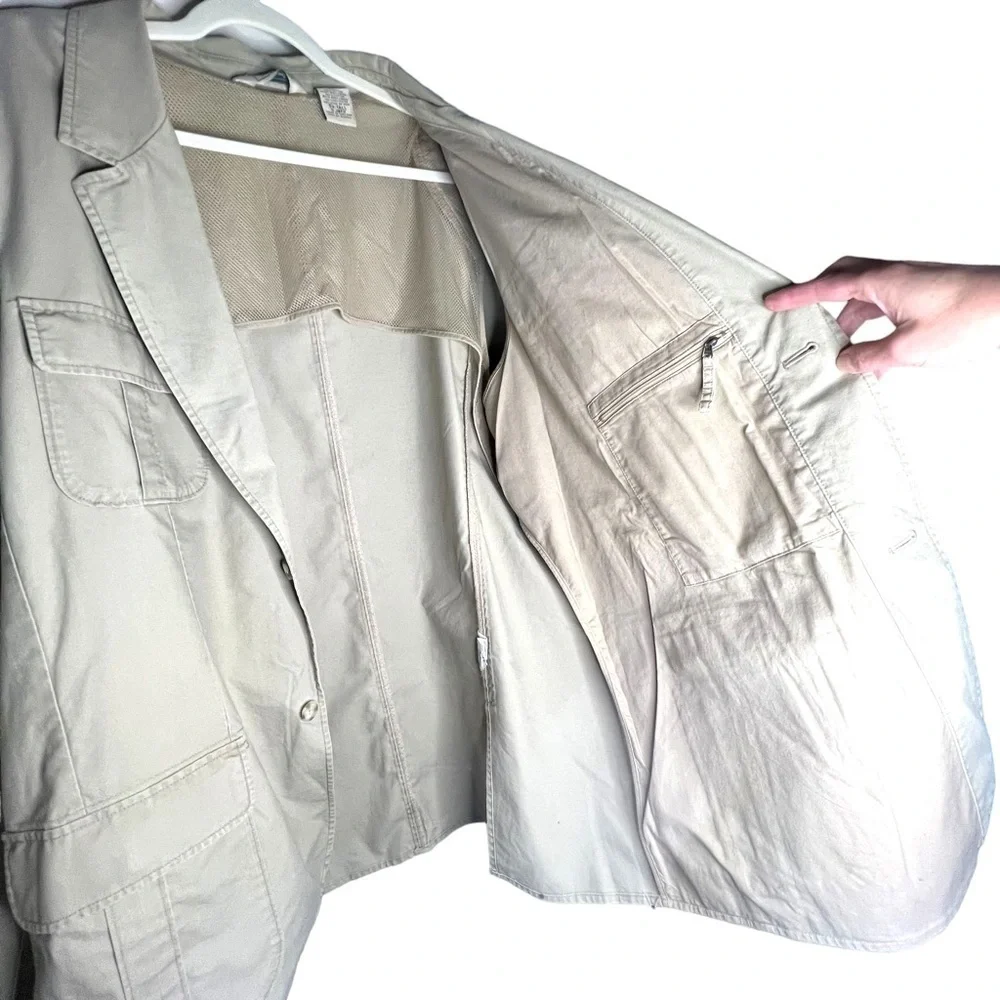 L.L. Bean Vintage Chore Field Utility Elbow Patches Jacket Size 52 Tall